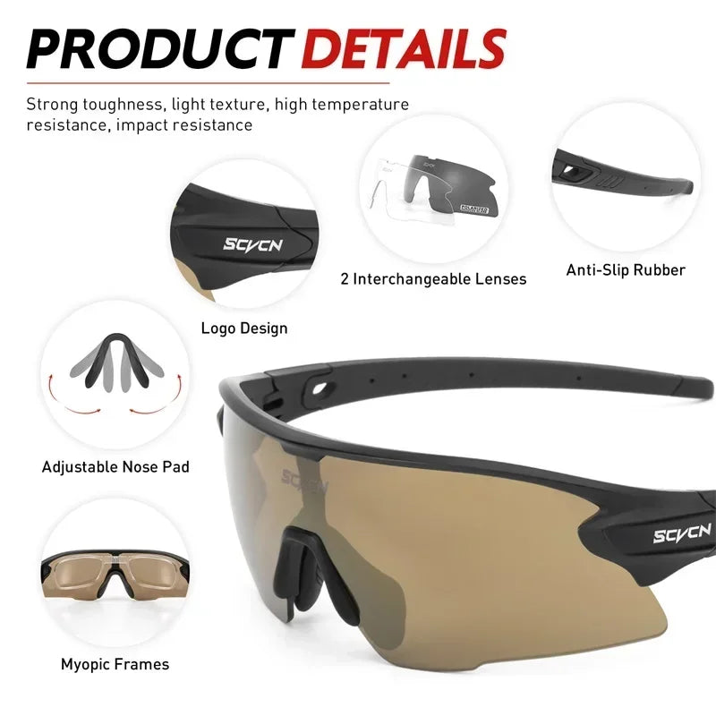 UV400 Cycling Sunglasses – Windproof Sport Glasses for MTB, Running & Outdoor