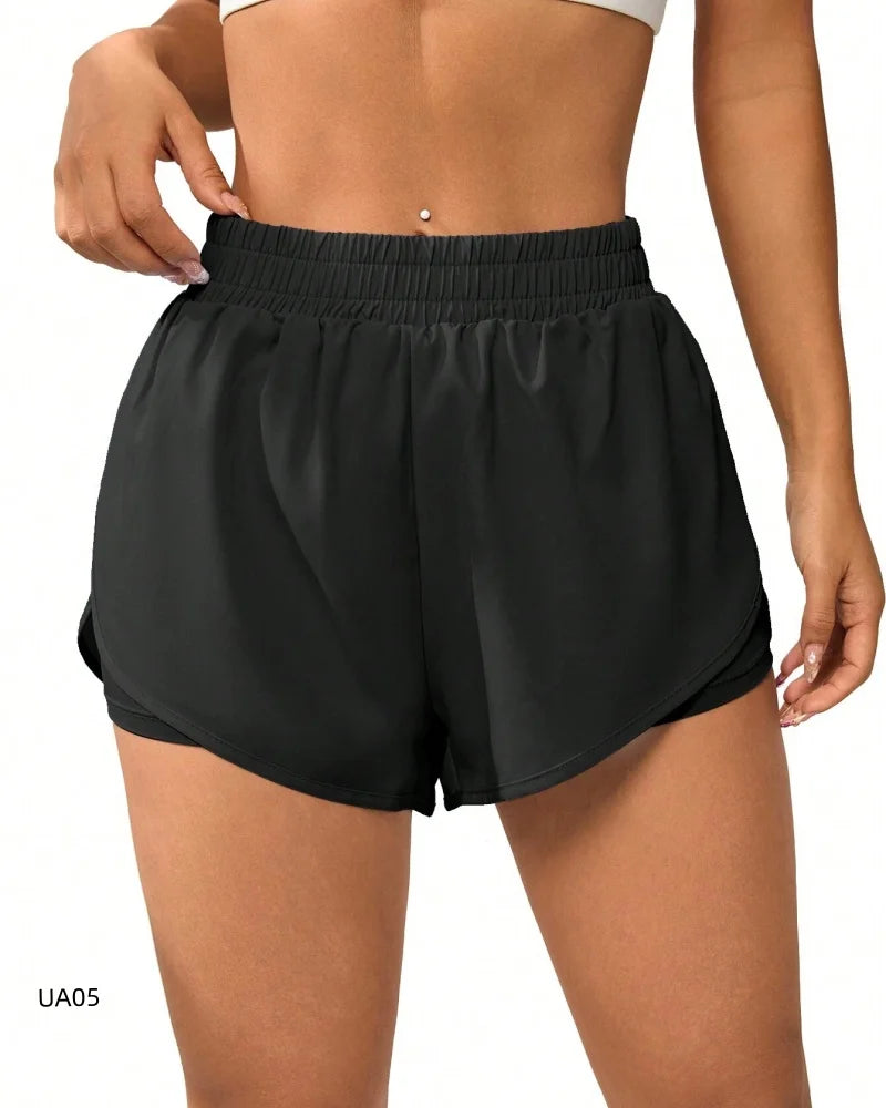 Women's 2-in-1 Flowy Running Shorts – Quick-Dry Yoga & Gym Sport Shorts