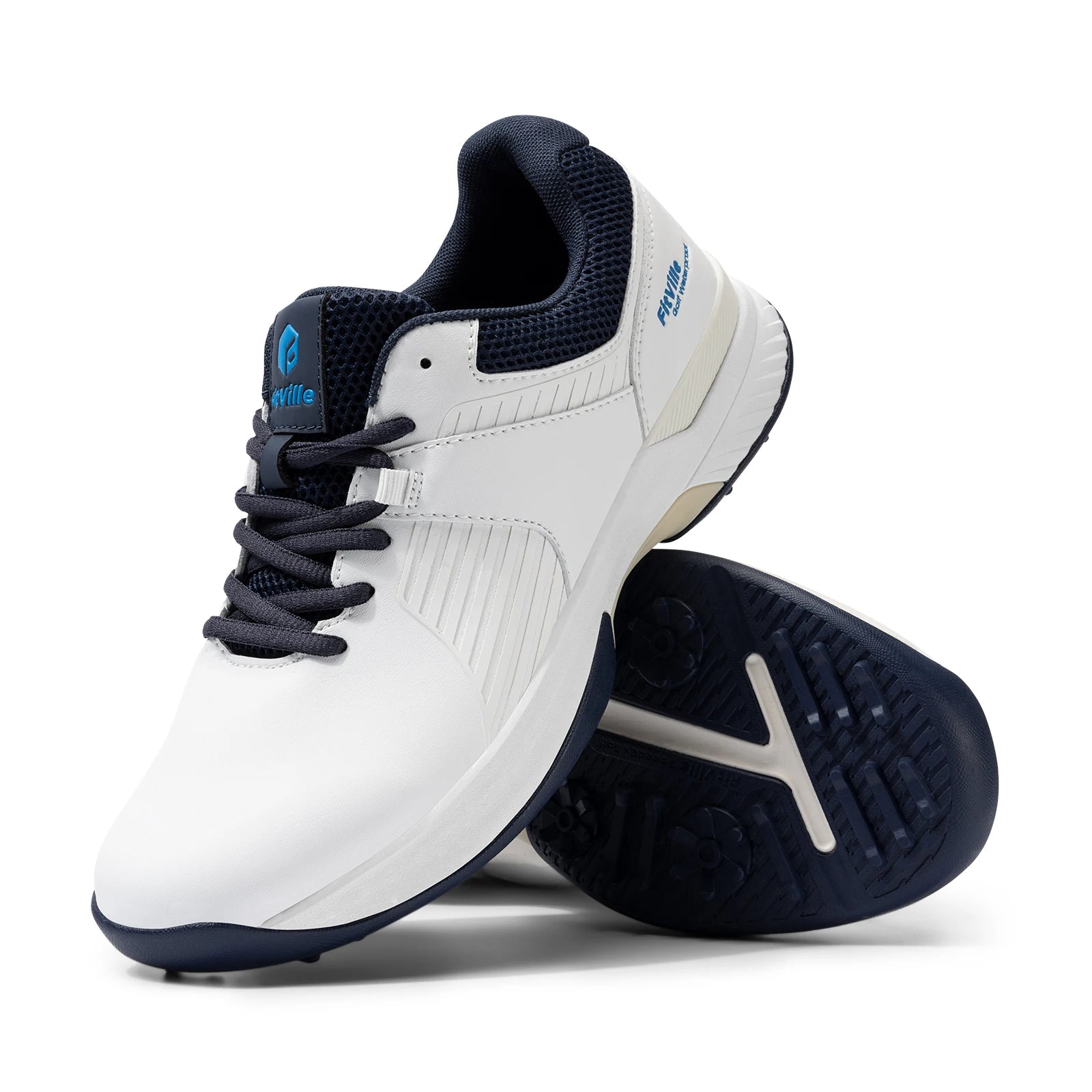 FitVille Men's Wide Golf Shoes – Waterproof, Non-Slip & Extra Wide Fit for Swollen Feet