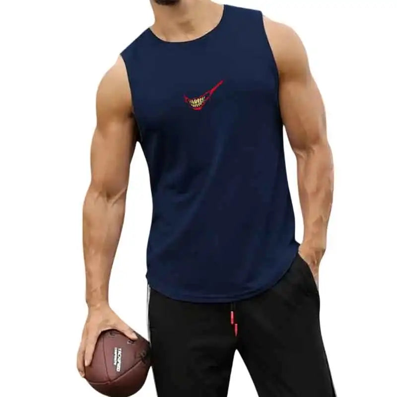 Men's Gym Tank Top – Sleeveless Workout Vest for Bodybuilding, Running & Basketball