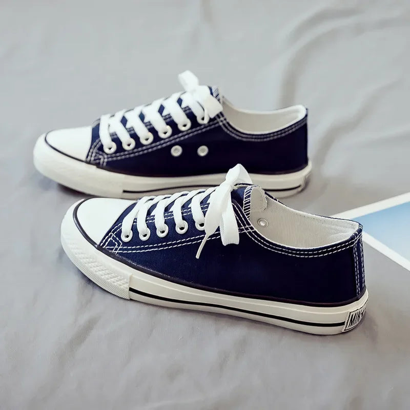Unisex Canvas Flat Sneakers – Casual Couple Shoes for Men & Women | Sizes 35–45