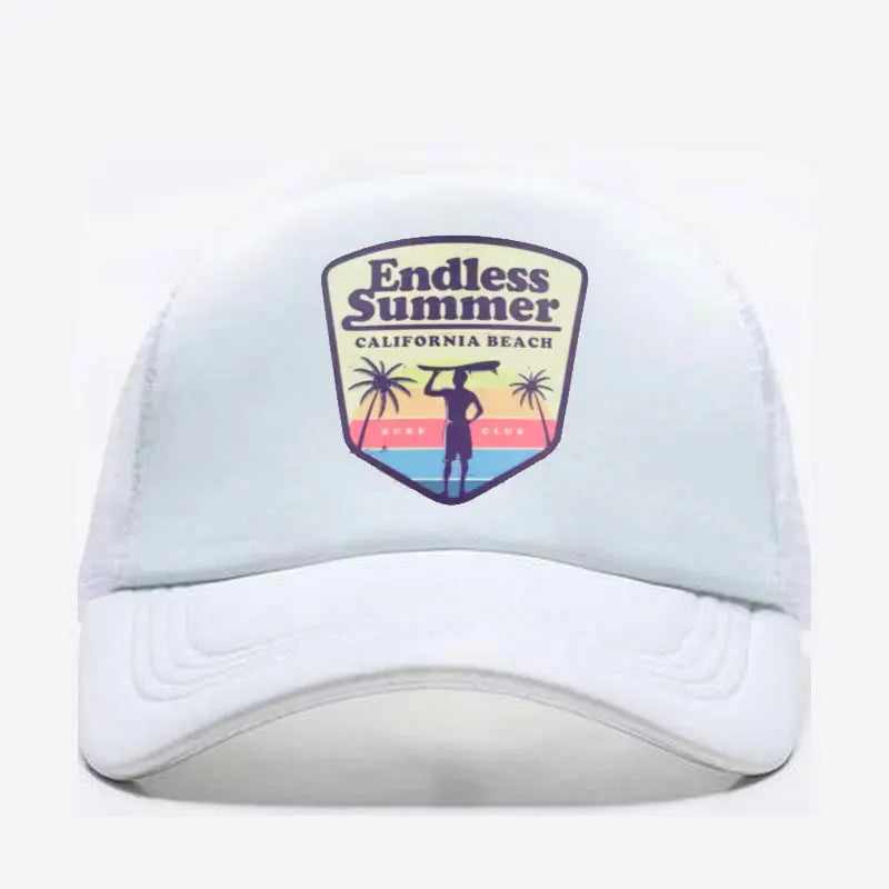 Summer Surf Trucker Cap – Beach Mesh Hat for Men, Women & Youth