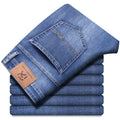 Men's Stretch Straight Jeans – Plus Size Business Casual Denim Pants