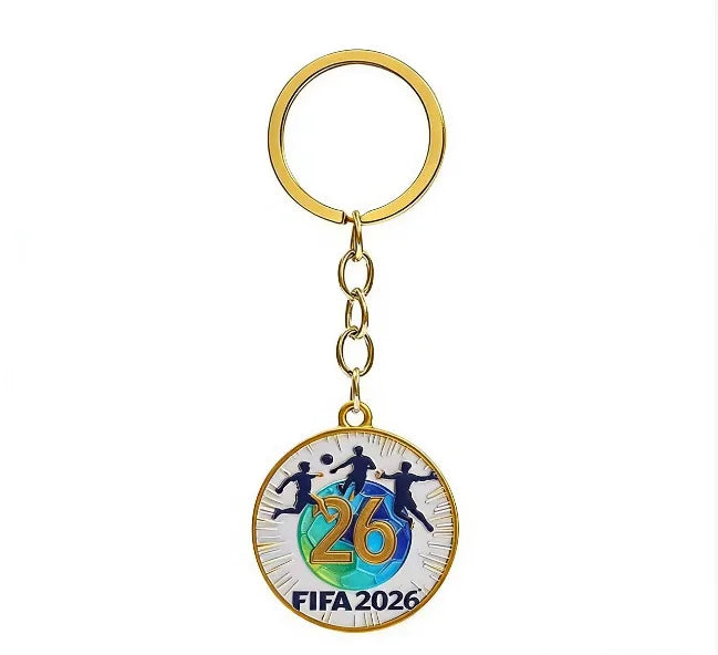2026 FIFA World Cup Enamel Metal Keychain – UV Print Soccer Fan Souvenir