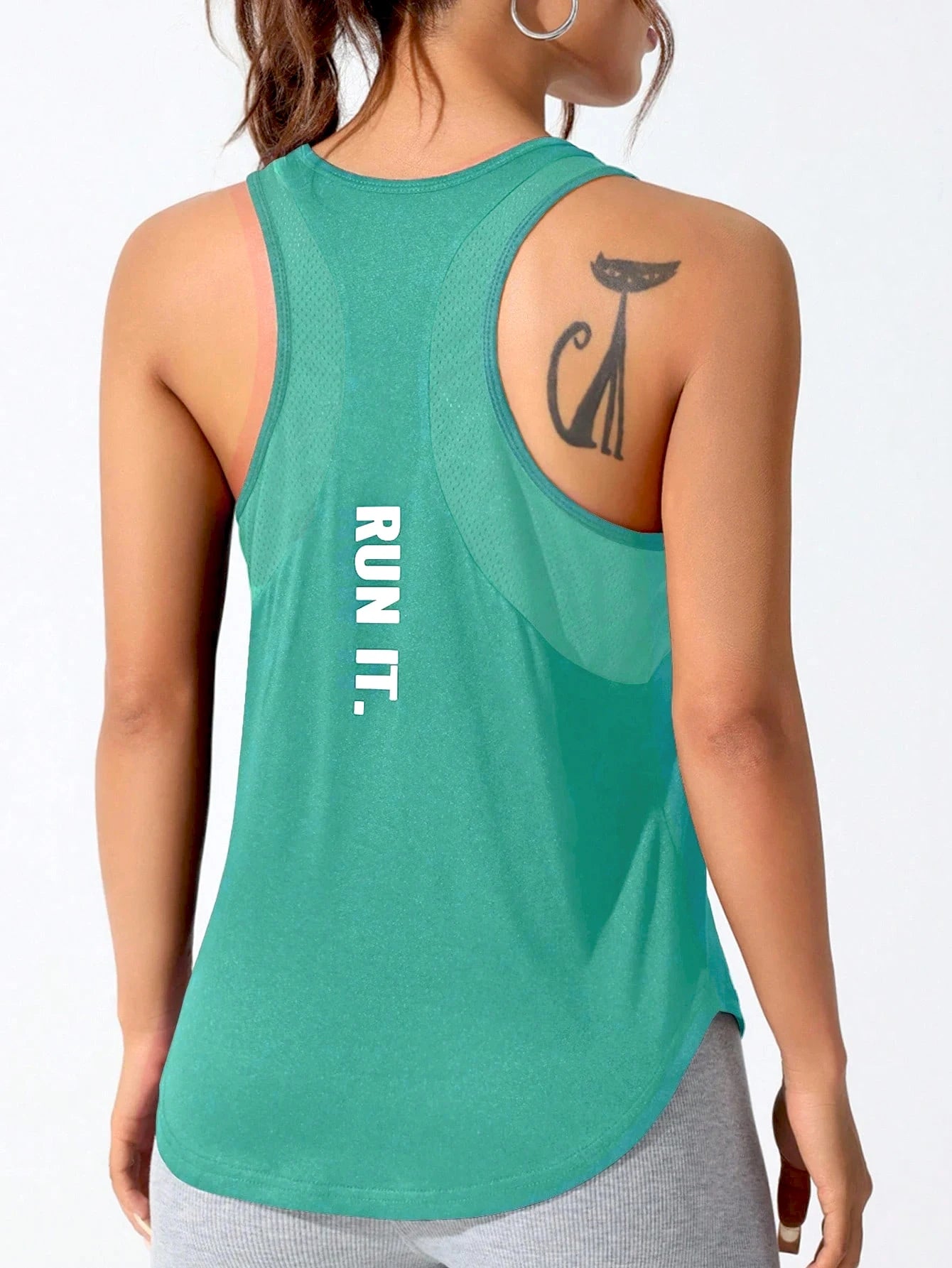 Women's Stitched Letters Quick-Dry Sports Vest