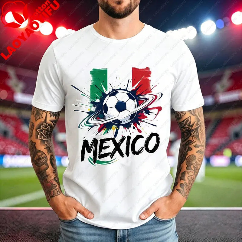 2026 World Cup Soccer Fan T-Shirt – USA, Canada, Mexico, Brazil, Argentina & Spain