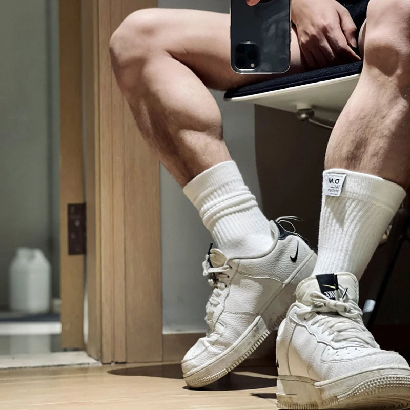 Men's Cotton Crew Socks – Sweat-Absorbing Business & Sport Socks