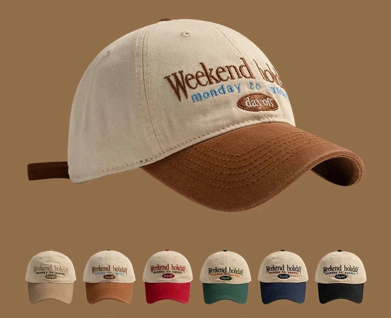 Striped Contrast Baseball Cap | Unisex Sun Protection Hat