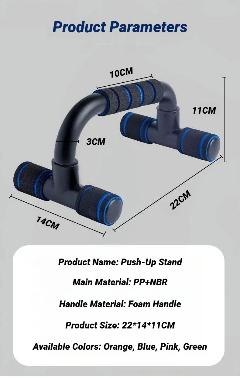 H-Shape Push Up Bars – Non-Slip Foam Handle Stands for Chest, Arms & Core Training | 100kg Capacity