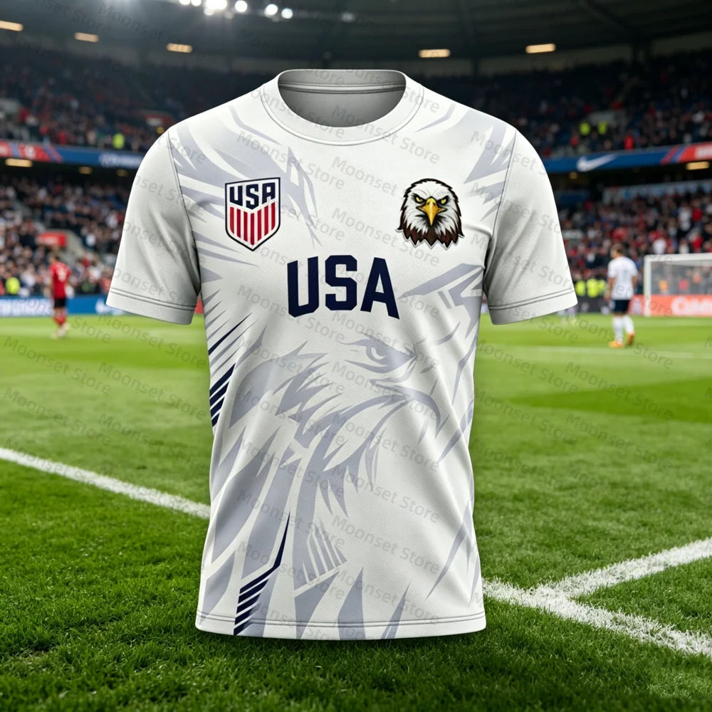 USA Soccer Jersey 2026 | National Team Eagle Print T-Shirt | Men, Women & Kids