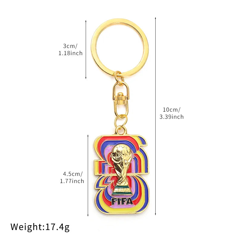 2026 FIFA World Cup Enamel Metal Keychain – UV Print Soccer Fan Souvenir