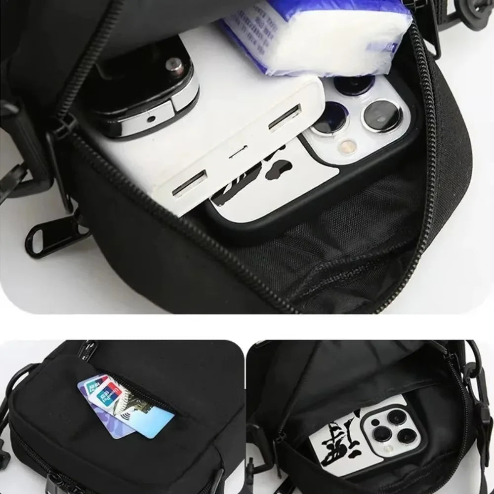 Men's Mini Crossbody Bag | Nylon Sling Shoulder Chest Pack for Phone & Essentials