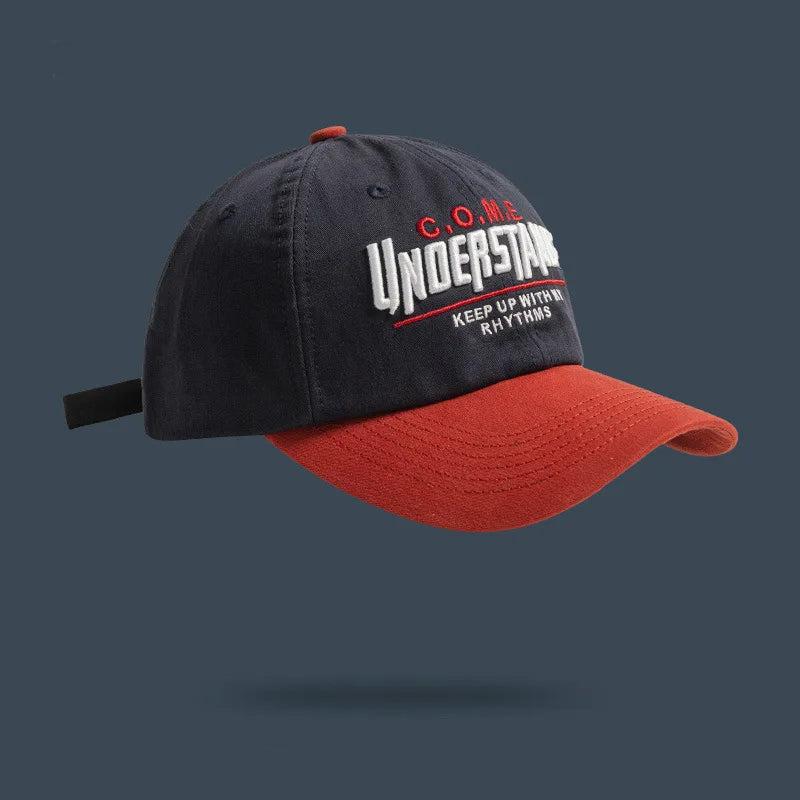 Embroidered Color Block Baseball Cap | Adjustable Unisex Summer Hat