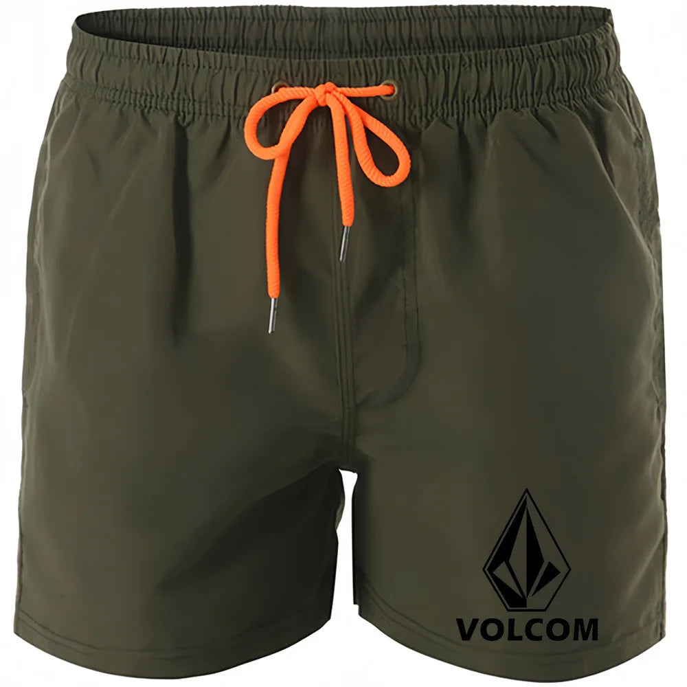 Men's Printed Swim Shorts – Quick-Dry Board Shorts with Mesh Lining & Drawstring