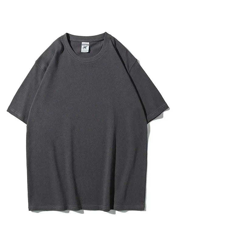 Men's Oversized Heavy Cotton T-Shirt | 280gsm Premium Tee | Solid Color