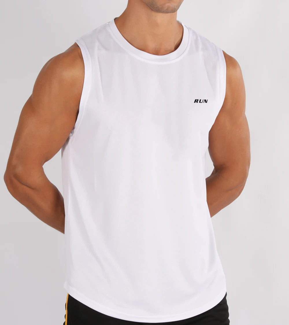 Men's Sleeveless Athletic Tank Top – Loose Fit Gym & Basketball Vest