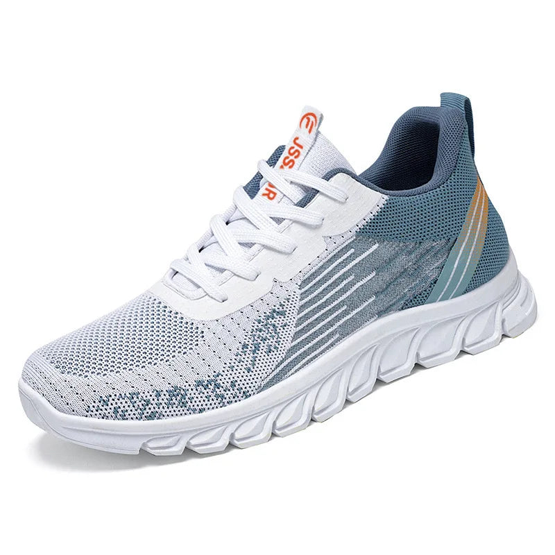 Men's Air Mesh Lace-Up Sneakers | Breathable Casual Running Shoes