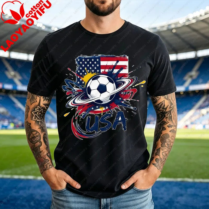 2026 World Cup Soccer Fan T-Shirt – USA, Canada, Mexico, Brazil, Argentina & Spain