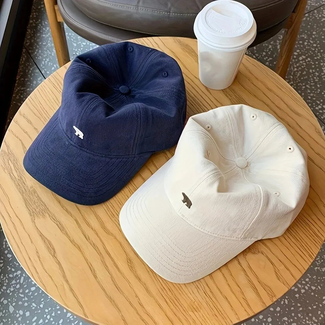 Bear Embroidered Cotton Baseball Cap