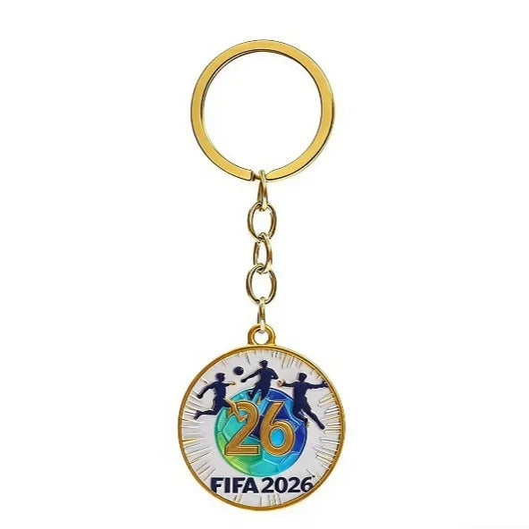 2026 FIFA World Cup Enamel Metal Keychain – UV Print Soccer Fan Souvenir