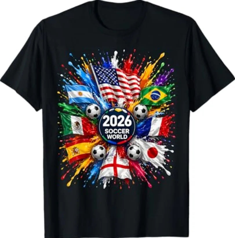 USA Flag Soccer Fan T-Shirt – FIFA World Cup 2026