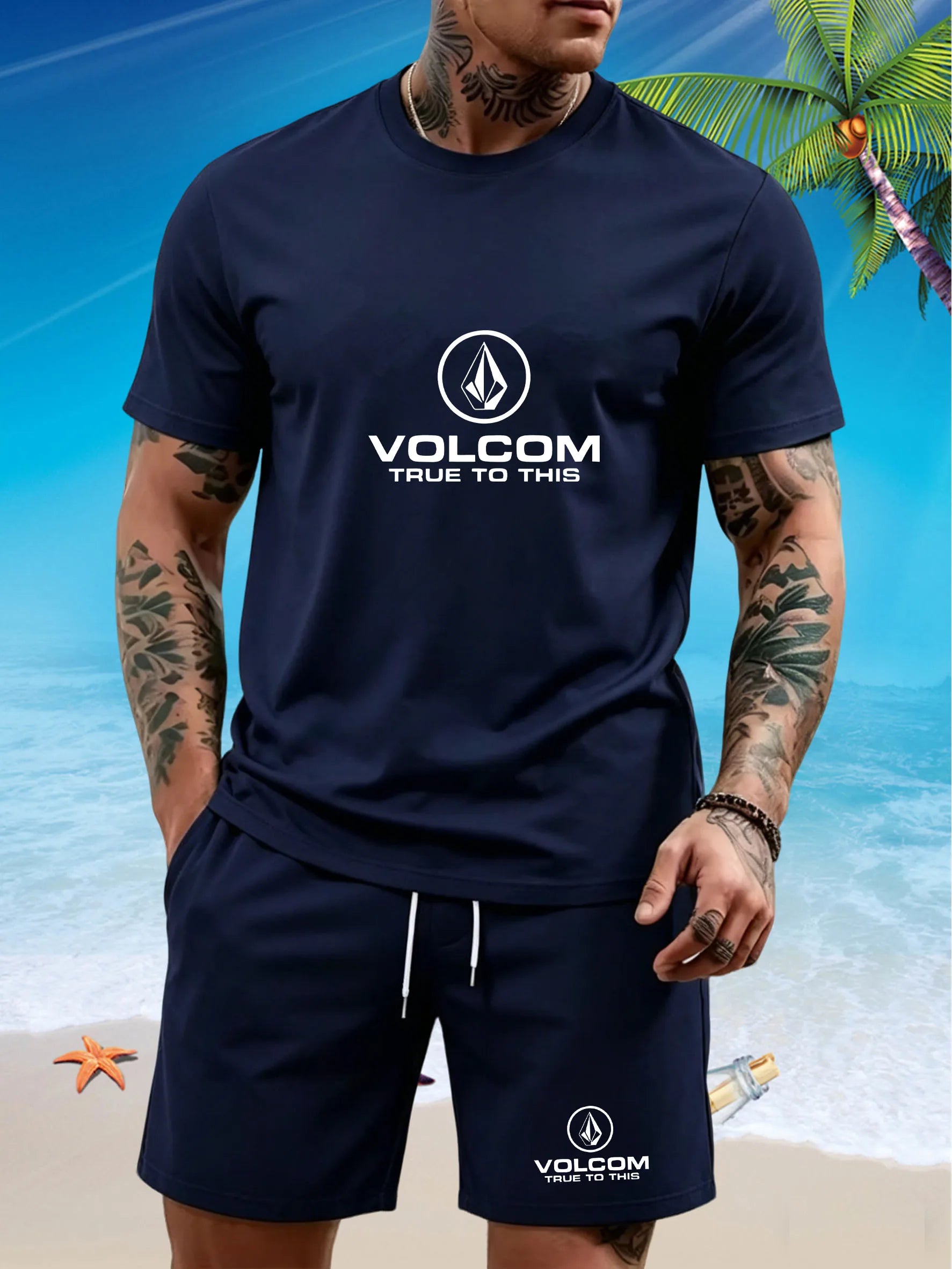 Men's 2-Piece Summer Athletic Set | Short Sleeve T-Shirt & Shorts