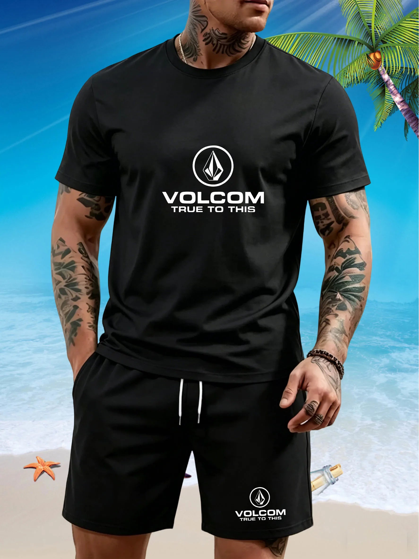 Men's 2-Piece Summer Athletic Set | Short Sleeve T-Shirt & Shorts