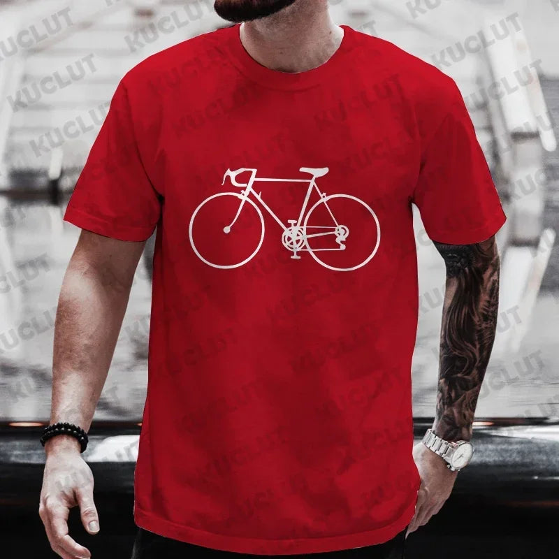 Cycling Graphic Tee – Men's Oversized Bike Lover T-Shirt | Short Sleeve