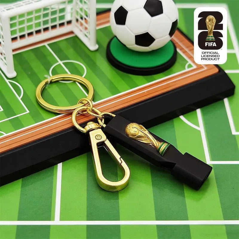 FIFA World Cup 2026 Trophy Whistle Keychain – Official Licensed 2.5D Souvenir for USA, Canada & Mexico Fans
