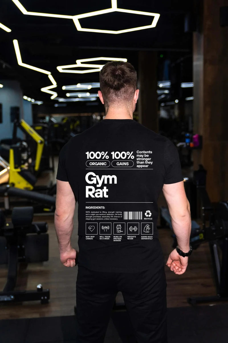 Dumbbell Graphic Gym T-Shirt – Cotton Training Tee for Men & Women