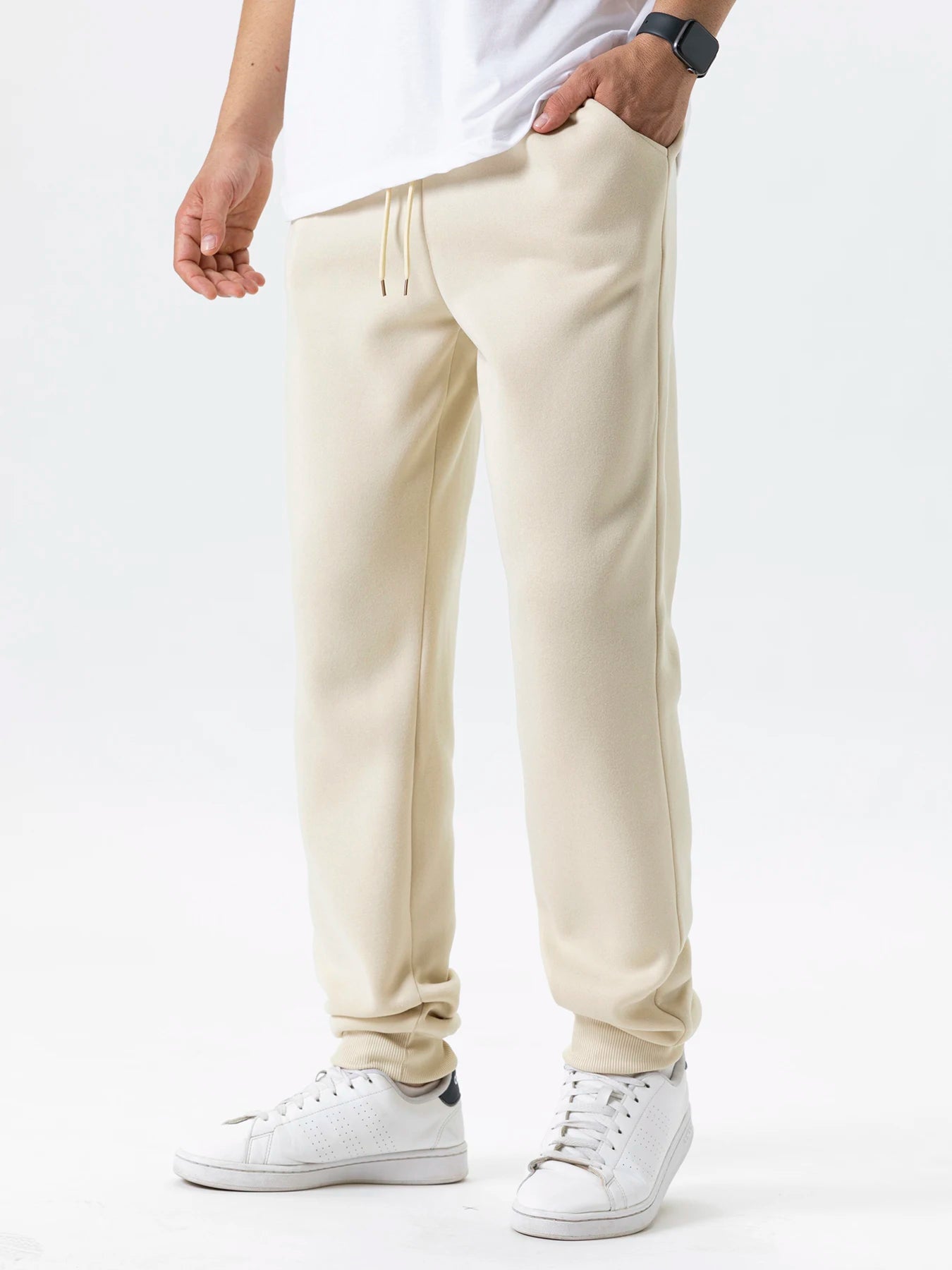 Men's Fleece Jogger Sweatpants – Casual Elastic Waist Gym Pants
