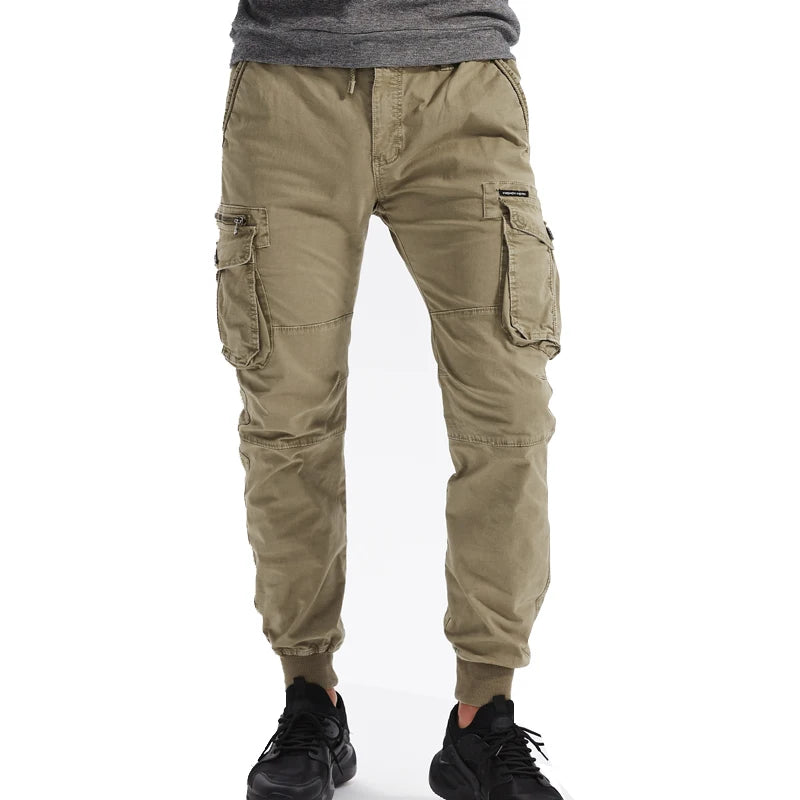Men's Cotton Cargo Pants – Tactical Multi-Pocket Joggers