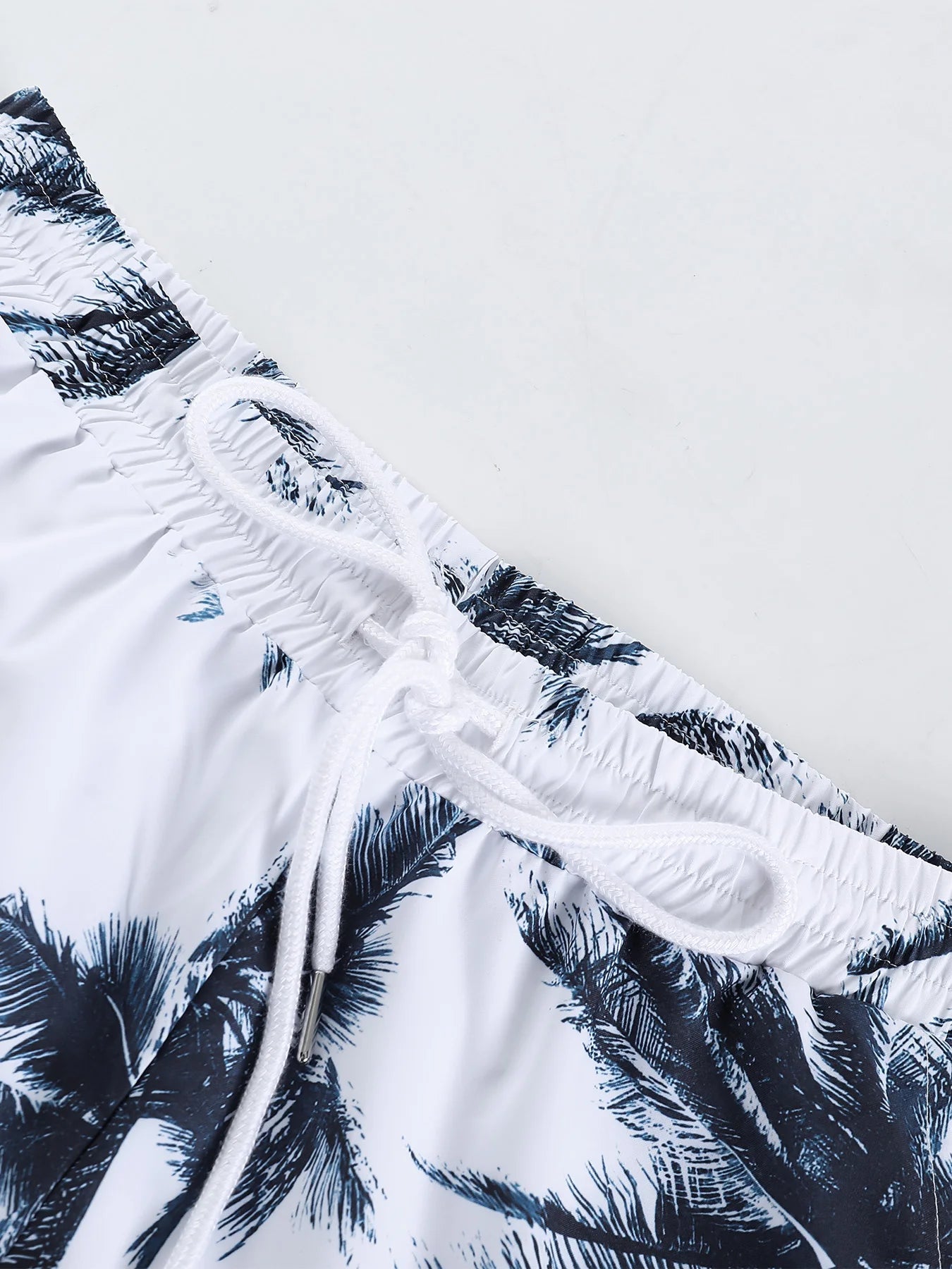 Men's Tropical Palm Print Beach Set – Shirt & Matching Shorts