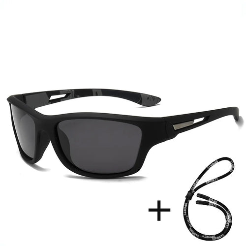 Fashion Sports Sunglasses with Chain | UV400 Mirror Lens, Unisex Retro Style