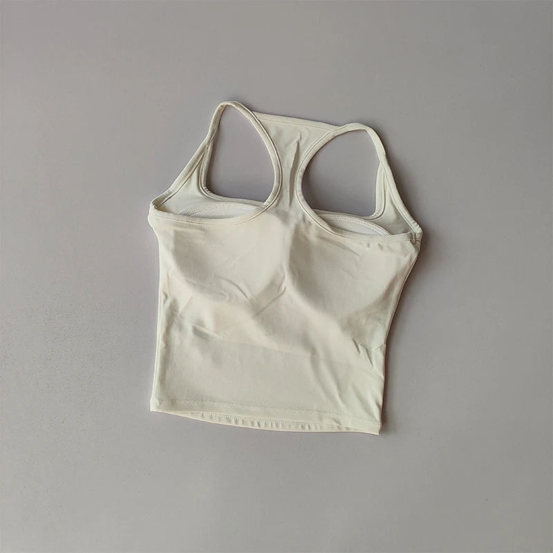 Women's Padded Sports Bra Vest – Shockproof Yoga & Pilates Top