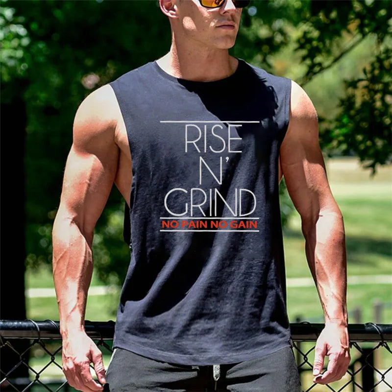 Men's Side Slit Singlet Tank Top – Breathable Cotton Gym & Running Shirt
