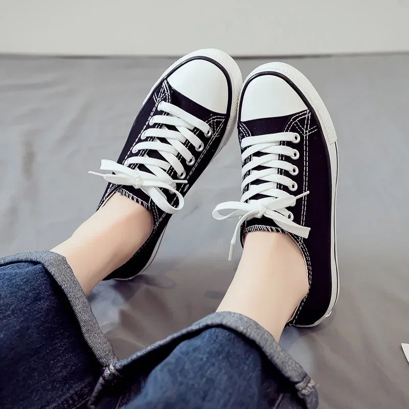 Unisex Canvas Flat Sneakers – Casual Couple Shoes for Men & Women | Sizes 35–45