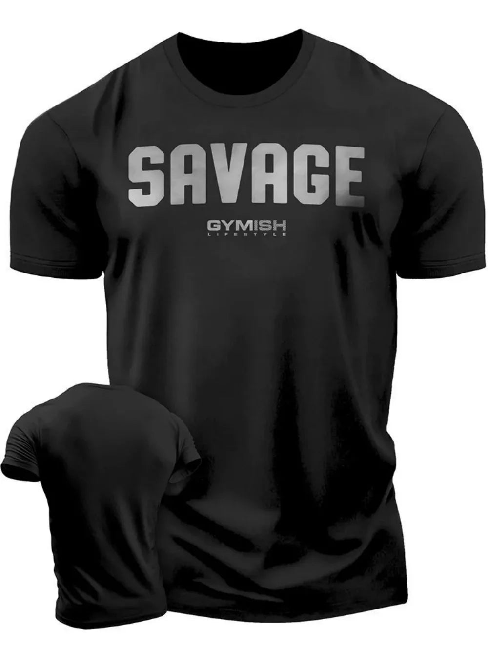Men's Adrenaline Gym T-Shirt – Breathable, Quick-Dry, Letter Print for Workout & Casual Wear