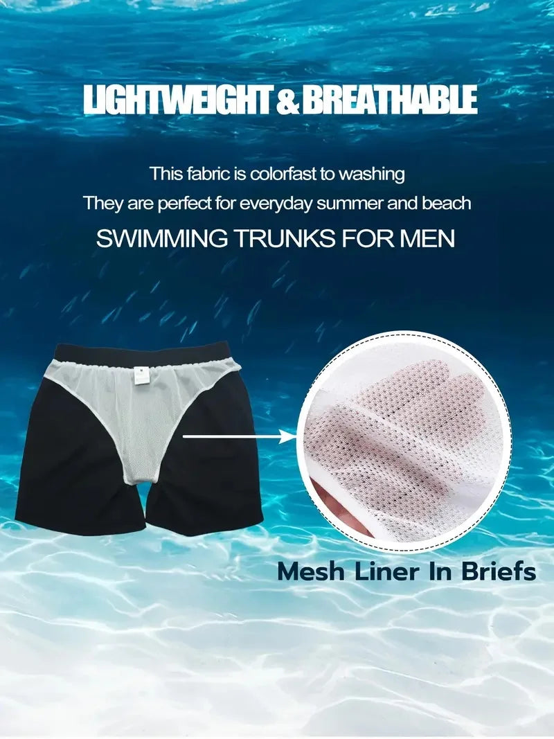 Men's Quick-Dry Running Shorts – Mesh Lining, Zipper Pocket & Drawstring for Gym & Outdoor Fitness
