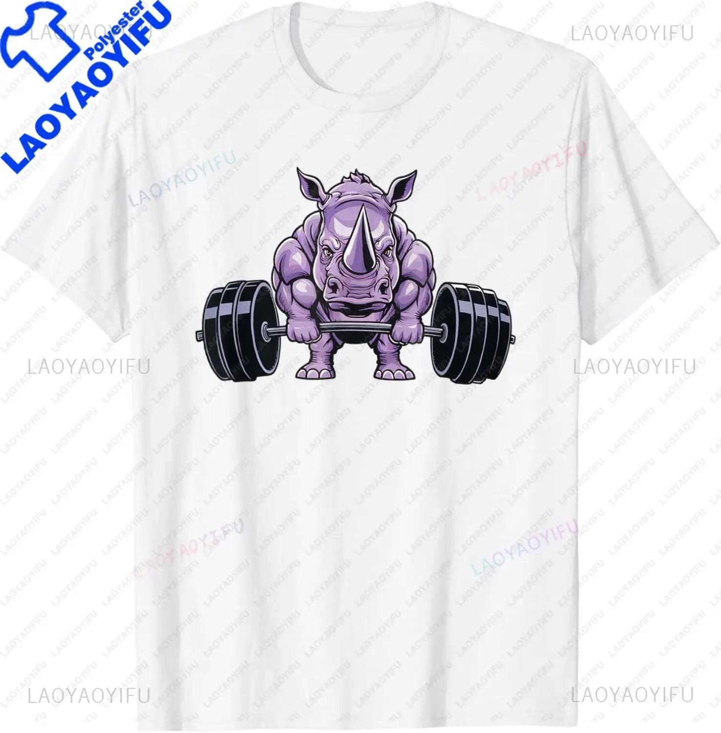 Rhino Gym Graphic T-Shirt – Men's Streetwear Fitness Tee