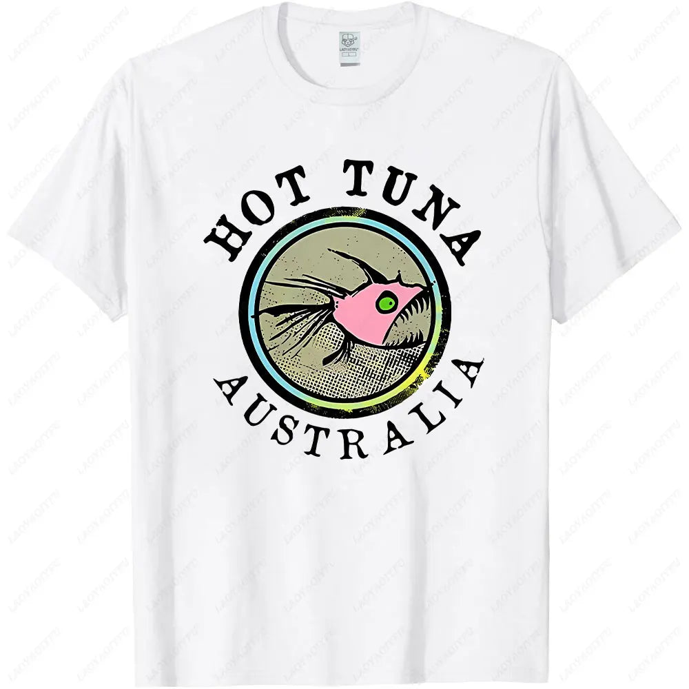 Men's Tuna Graphic Gym T-Shirt – Loose Breathable Casual Streetwear Tee