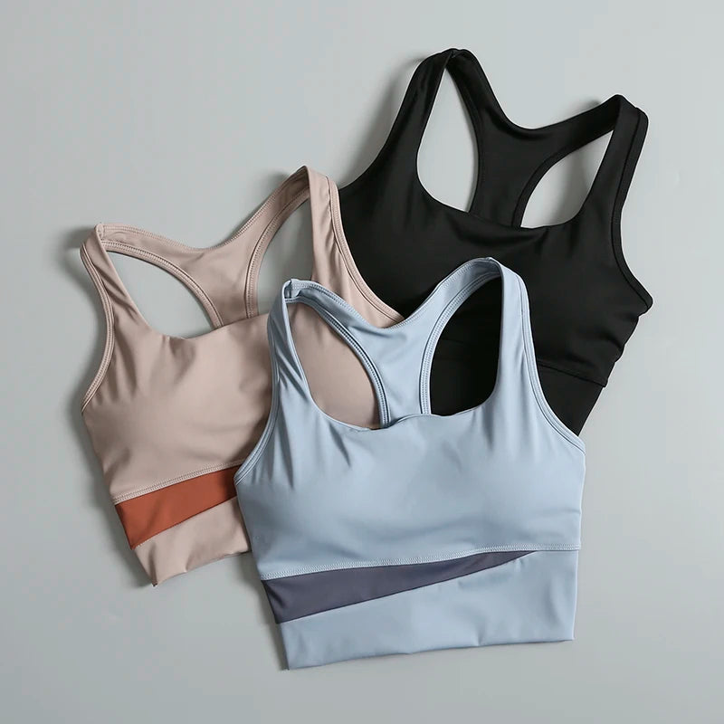 Women's High-Support Sports Bra – Racerback, Quick-Dry & Anti-Bounce