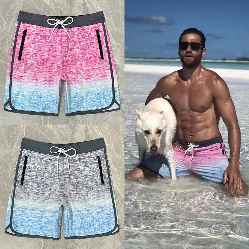 Men's Quick-Dry Surf Shorts | Beach Vacation Swim Trunks | Digital Print