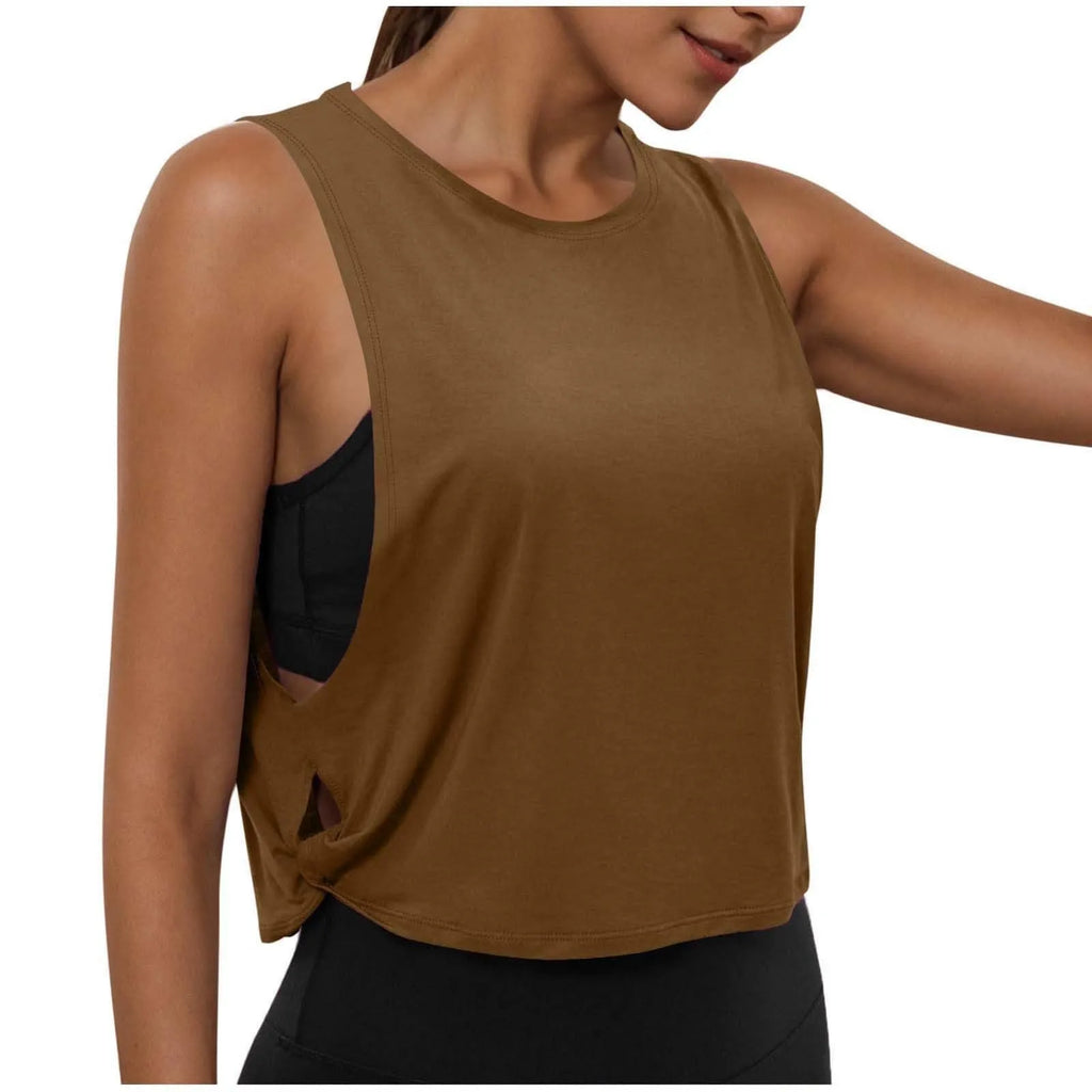 Women's Sleeveless Yoga Tank Top – Breathable Athletic Vest
