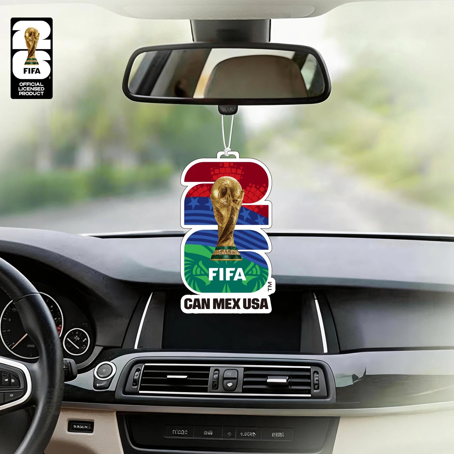 FIFA World Cup 2026 Car Air Freshener – Trophy, Mascot & Host City Designs | Long-Lasting Scent