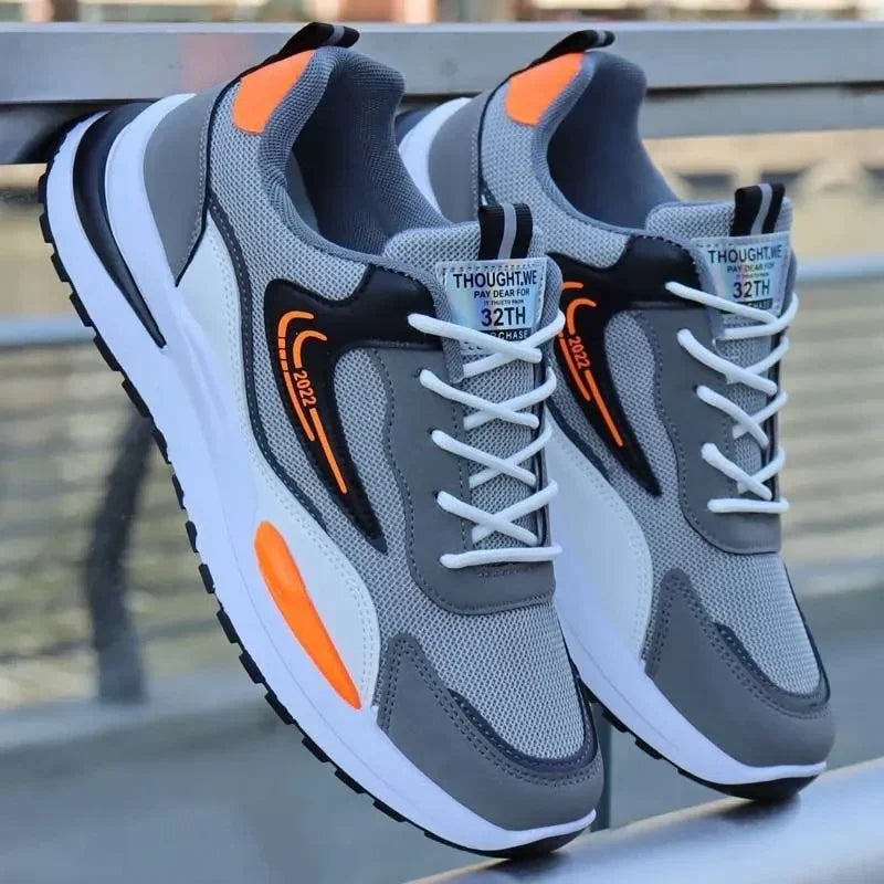 Women's Striped Air Mesh Casual Sneakers | Breathable Lace-Up Sport Shoes
