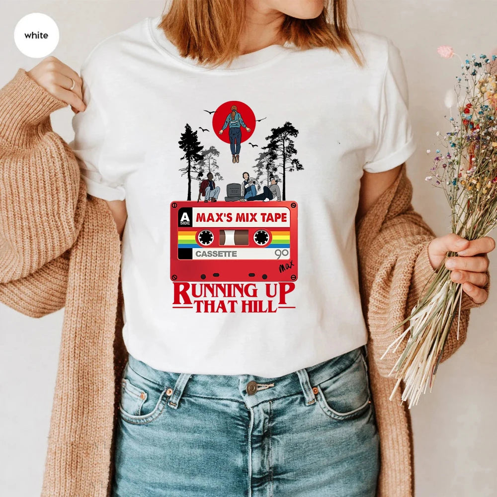 Run Up That Hill Graphic T-Shirt | Stranger Things Fan Tee | Will Byers & Eleven