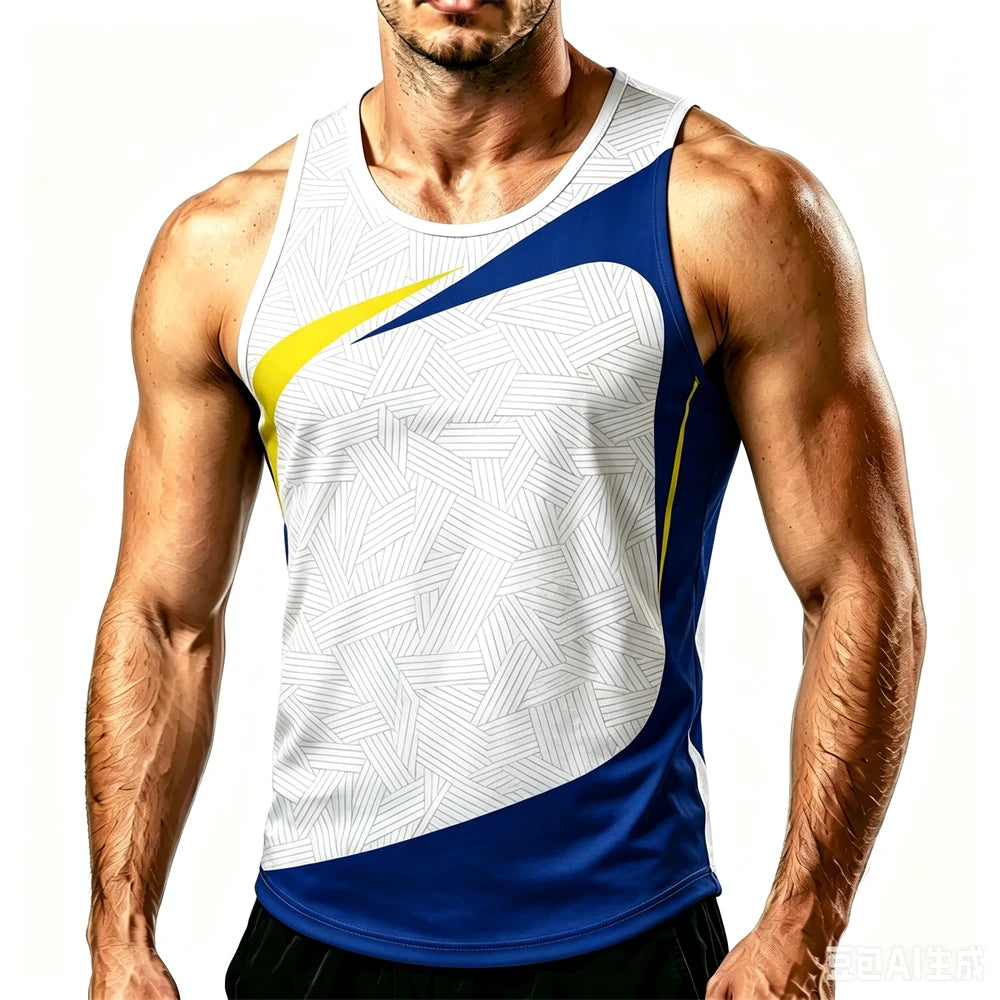 Men's 3D Print Tank Top – Quick-Dry Breathable Sleeveless Gym & Running Vest