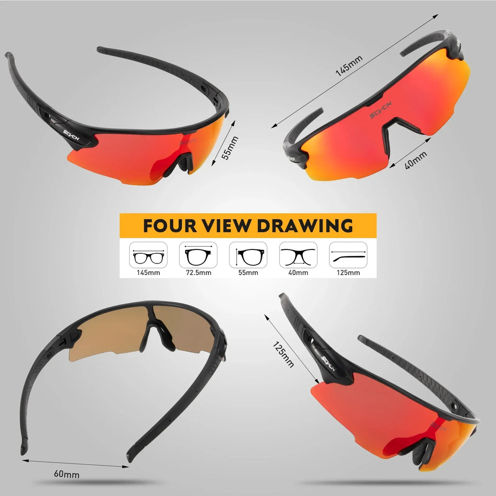 UV400 Cycling Sunglasses – Windproof Sport Glasses for MTB, Running & Outdoor