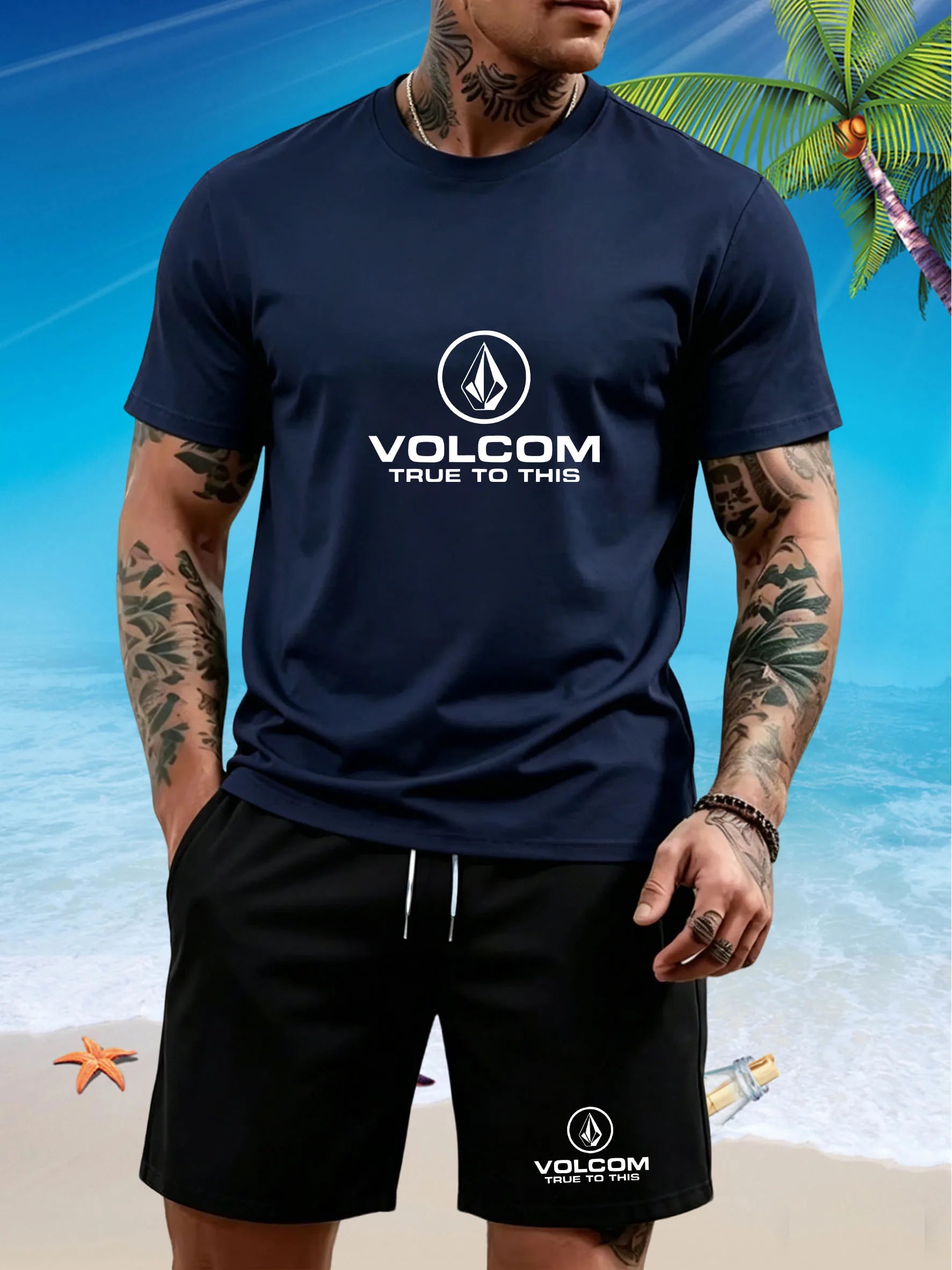 Men's 2-Piece Summer Athletic Set | Short Sleeve T-Shirt & Shorts